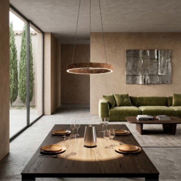 Lampadario moderno promoingross game s40 led cct biemissione metallo silicone - Promoingross