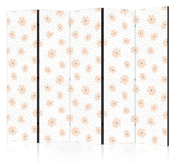 Paravento design Fiorellini per bambini II - astrazione colorata
