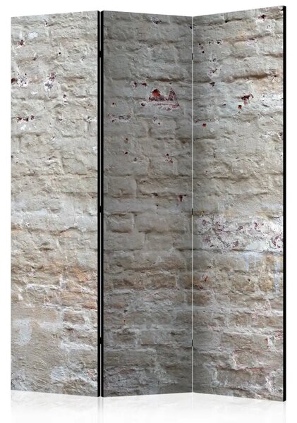 Paravento Armonia nascosta - motivo beige di vecchio mattone