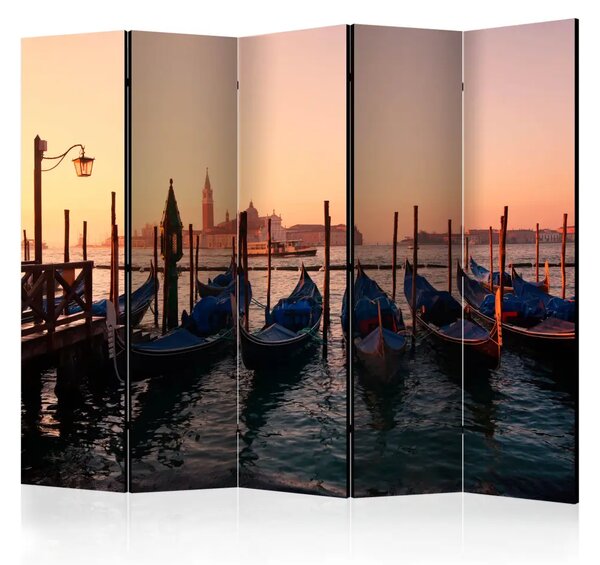 Paravento Gondola verso l'ignoto II - gondole al tramonto