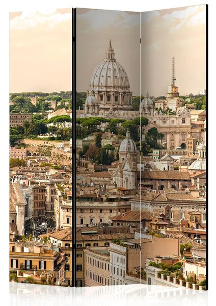 Paravento separè Vacanze romane - architettura italiana su sfondo celeste