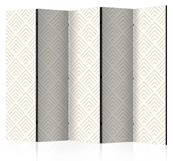 Paravento Angoli II - disegno geometrico su sfondo chiaro