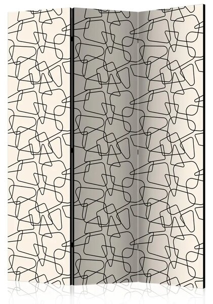 Paravento design Geometria arrotondata - disegno moderno su sfondo chiaro