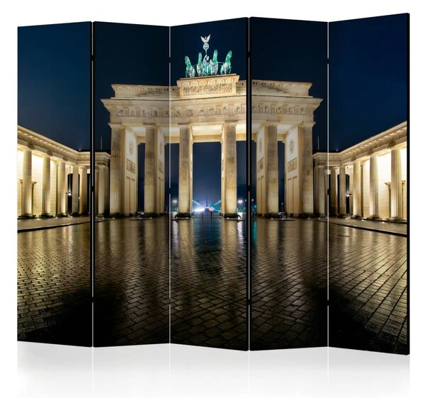 Paravento design Berlino di notte II - architettura storica illuminata