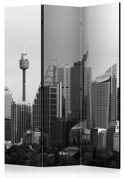 Paravento design Grattacieli di Sydney - vista in bianco e nero