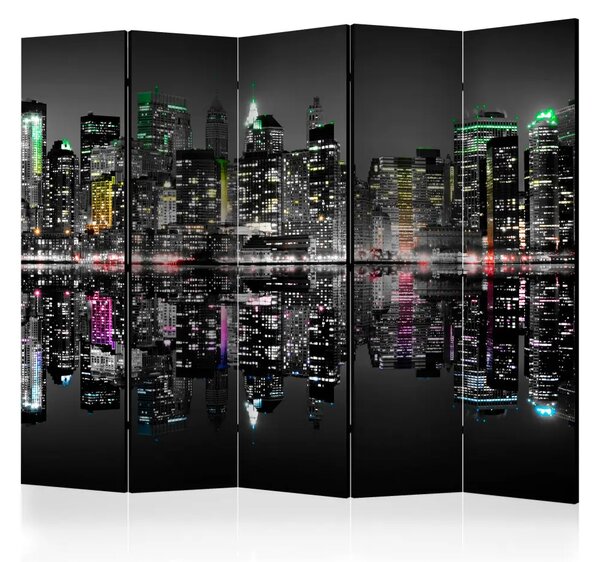 Paravento design New York - il mio sogno II - paesaggio urbano notturno