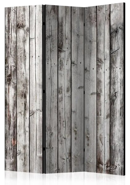 Paravento separè Assi grezze - sfondo a texture legnosa in stile retrò