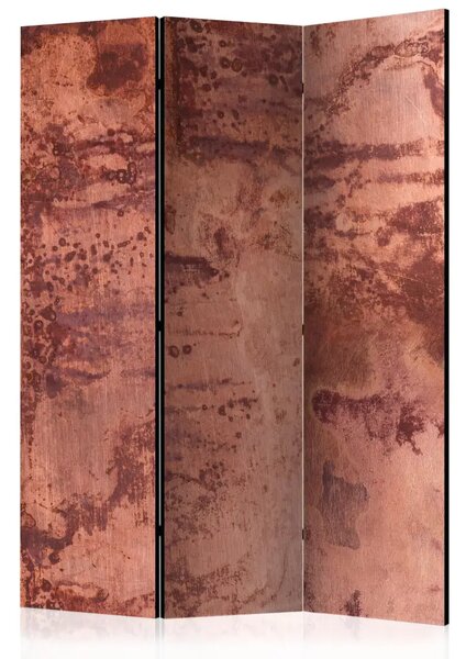 Paravento design Lamiera rossa - composizione con texture marmorizzata