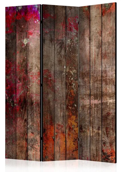 Paravento separè Legno tinto - texture legnosa a macchie colorate