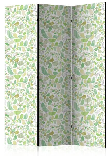 Paravento design Vetrata vegetale - astrazione piena di foglie verdi
