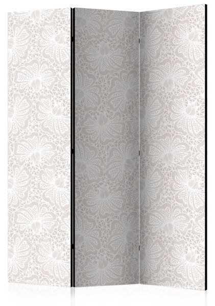Paravento Decorazioni intrecciate - motivo vegetale beige