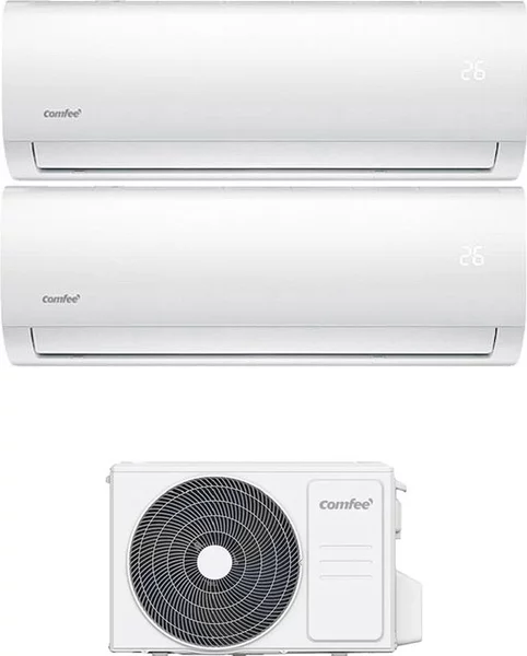 Comfee Climatizzatore Dual Split Inverter 9000 + 9000 Btu Condizionatore con Pompa di Calore Classe A+/A Gas R32 (Unit Interna + Unit Esterna) -