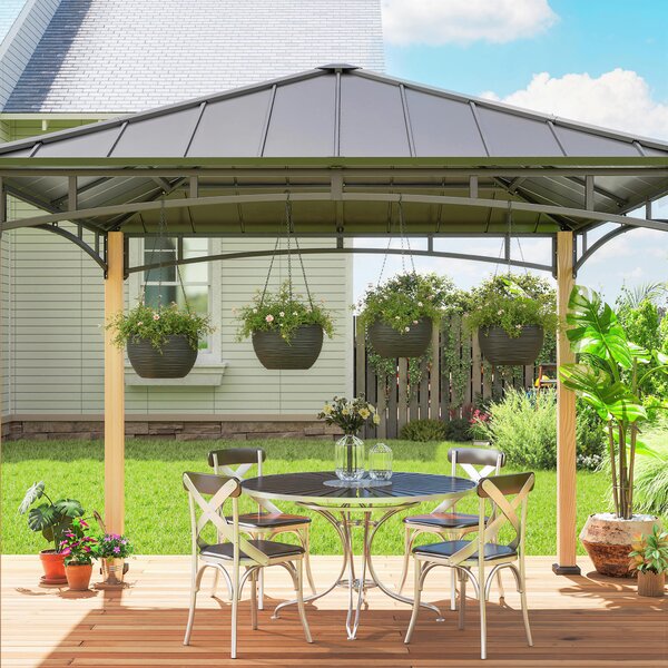 Outsunny Contenitori per piante da esterno e interno, autoirriganti, vasi sospesi con catene metalliche, 4 pezzi, nero | Aosom Italy
