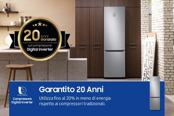 Samsung Frigorifero Combinato No Frost Classe C Capacit 390 Litri colore Acciaio - RB38C676CS9/EF