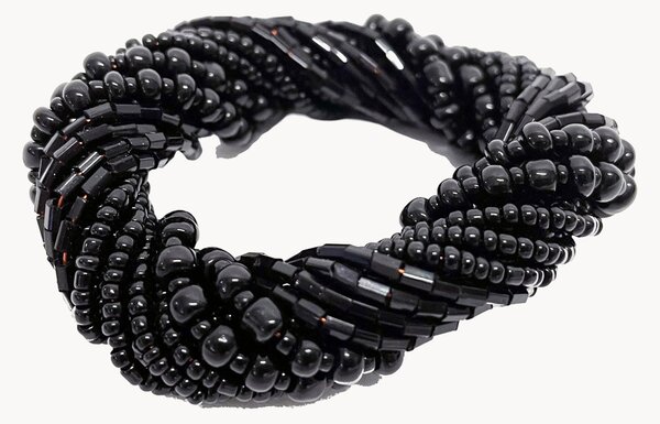 Portatovagliolo intrecciato a mano Beaded