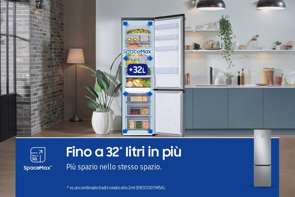 Samsung Frigorifero Combinato No Frost Classe C Capacit 390 Litri colore Acciaio - RB38C676CS9/EF