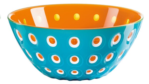 Set due Ciotole contenitore le murrine 12xh 5,6 cm - 300 cc Le Murrine azzurro/bianco/arancio