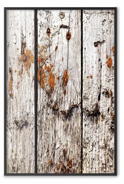 Poster: Storia senza tempo - texture di assi di legno con polvere marrone