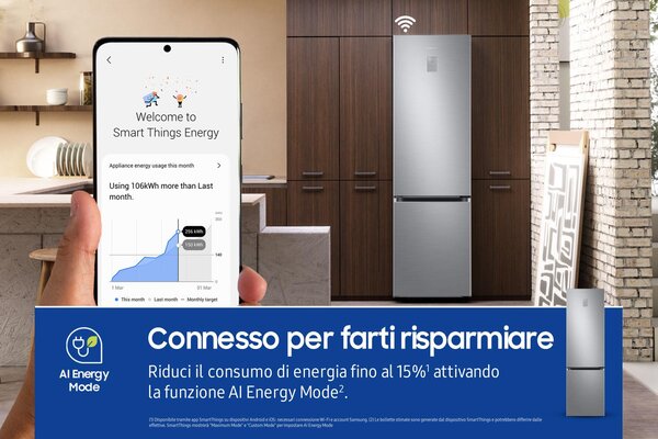 Samsung Frigorifero Combinato No Frost Classe C Capacit 390 Litri colore Acciaio - RB38C676CS9/EF