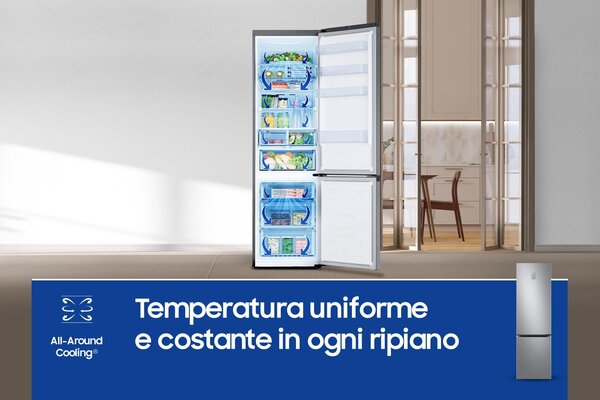 Samsung Frigorifero Combinato No Frost Classe C Capacit 390 Litri colore Acciaio - RB38C676CS9/EF