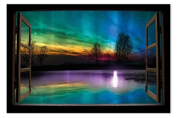 Quadro su tela Tramonto magico largo