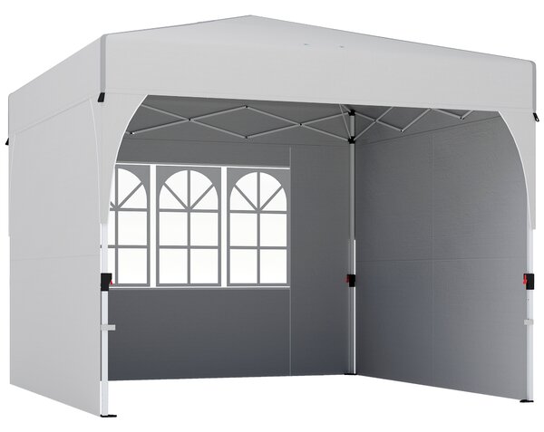 Outsunny Gazebo da giardino 3 x 3 m pop up, gazebo pieghevole regolabile in altezza, protezione UV50+, 3 pareti laterali, crema | Aosom Italy