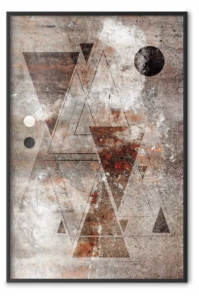 Poster: Oroscopo - texture del cemento con figure geometriche astratte
