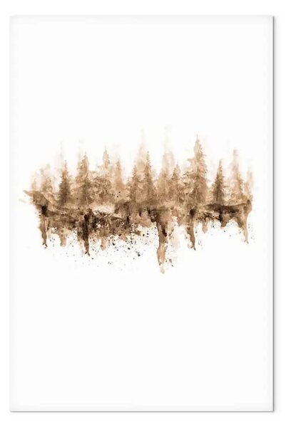 Quadro su tela Foresta mistica verticale