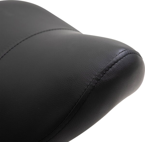 DecHome Sgabello con Ruote in Ecopelle colore Nero