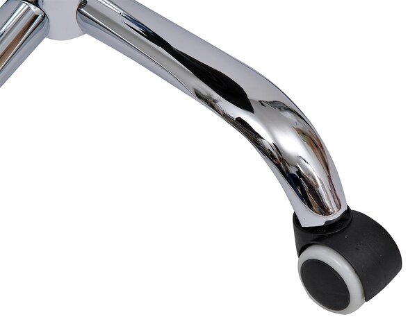 DecHome Sgabello con Ruote in Ecopelle colore Nero