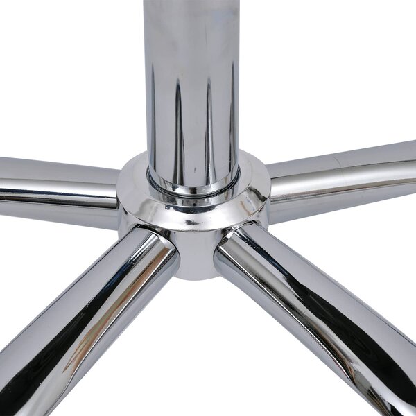 DecHome Sgabello con Ruote in Ecopelle colore Nero