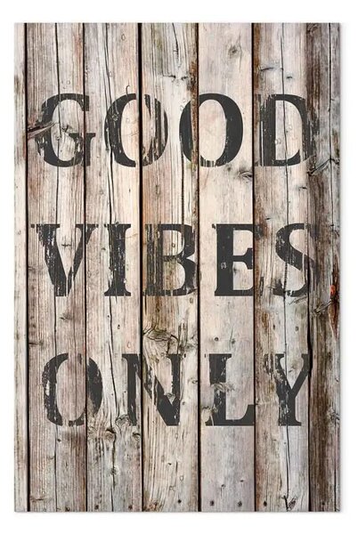 Quadro Retro: Good Vibes Only verticale