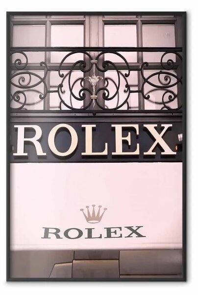 Poster: Rolex - nome dell'azienda di orologi sull'architettura con ornamenti