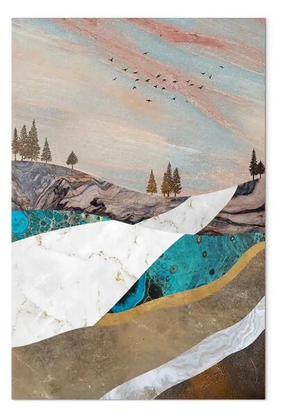 Quadro contemporaneo Montagne e valli verticale