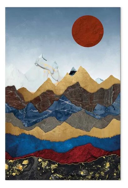 Quadro contemporaneo Cuore della Colombia verticale