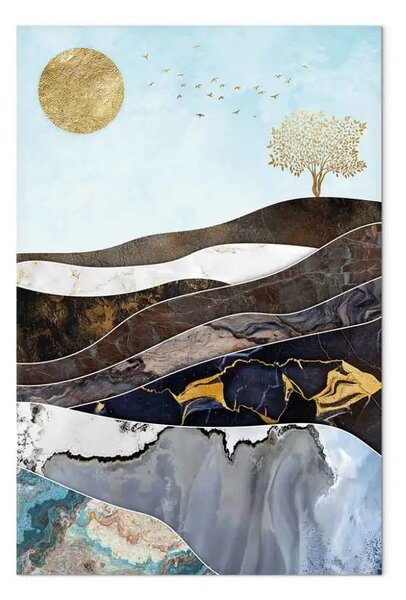 Quadro moderno Strati della Terra verticale