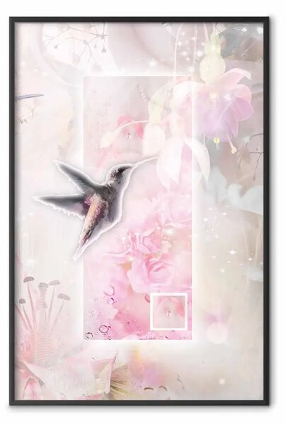 Poster: Arriva primavera - animale su sfondo floreale
