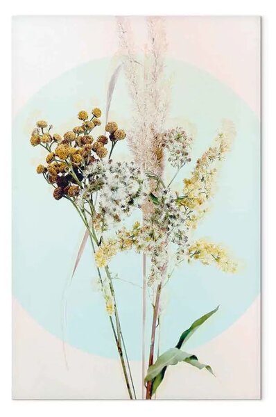 Quadro Bouquet completo di menta verticale