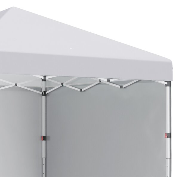 Outsunny Gazebo pieghevole, 2 pareti laterali, regolabile in altezza, con borsa per il trasporto, struttura in acciaio inossidabile, 3x3 m, Bianco | Aosom Italy