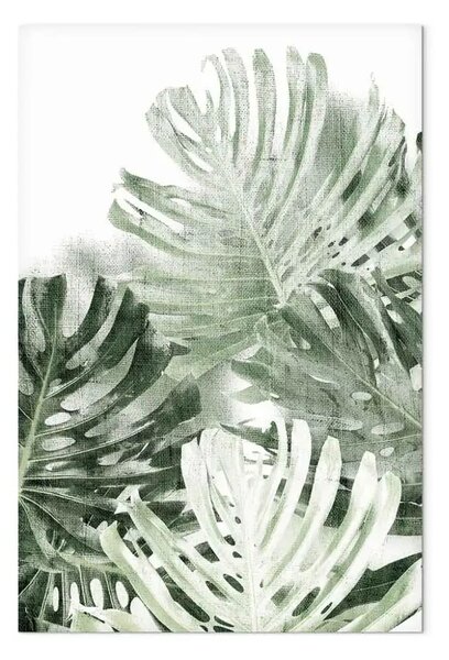 Quadro su tela Verde freddo verticale