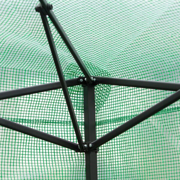 Outsunny Serra Tunnel per Pomodori con Porta e Finestra Avvolgibile PE Acciaio Verde scuro 238 x 178 x 240 cm | Aosom Italy