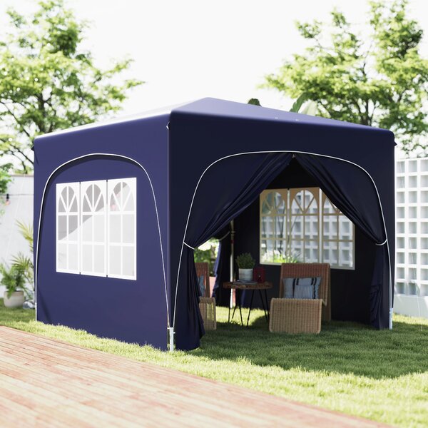 Outsunny Gazebo 3 x 3 m, tenda da giardino pop-up con pareti laterali e borsa da trasporto, UPF50+, regolabile in altezza, Sabbia | Aosom Italy