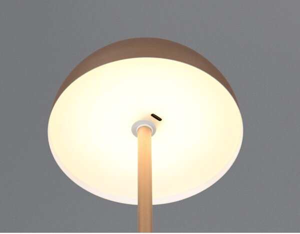 Lampada da tavolo LED color bronzo con paralume in metallo (altezza totale 21 cm) Munoz – Reality