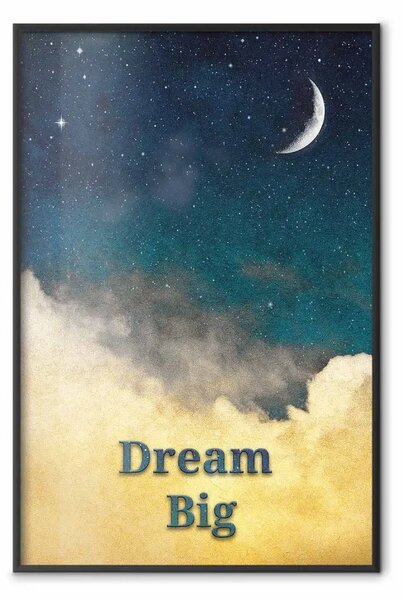 Poster: Al tramonto - scritte in lingua inglese su sfondo notturno con stelle