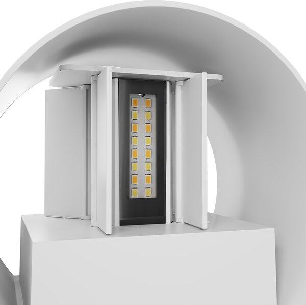 Applique LED 12W Bidirezione Curvo IP65 CCT con LED OSRAM - Bianca