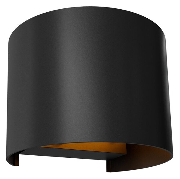 Applique LED 12W Bidirezione Curvo IP65 CCT con LED OSRAM - Nera