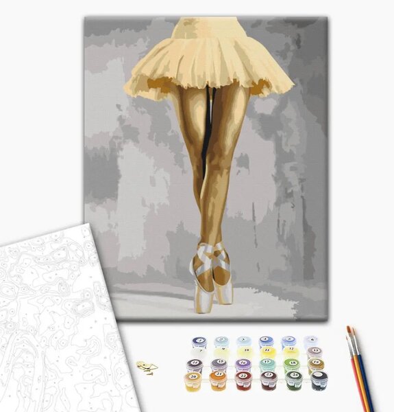 Quadro da dipingere con i numeri Ballerina gialla
