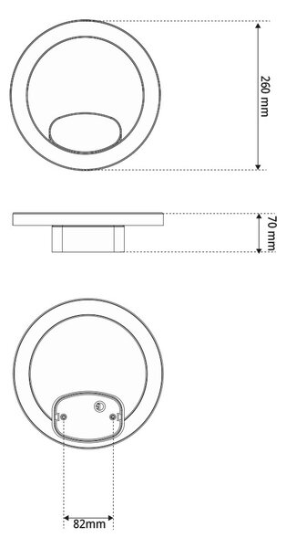 Applique LED 12W Circolare IP65 CCT con LED OSRAM - Bianca
