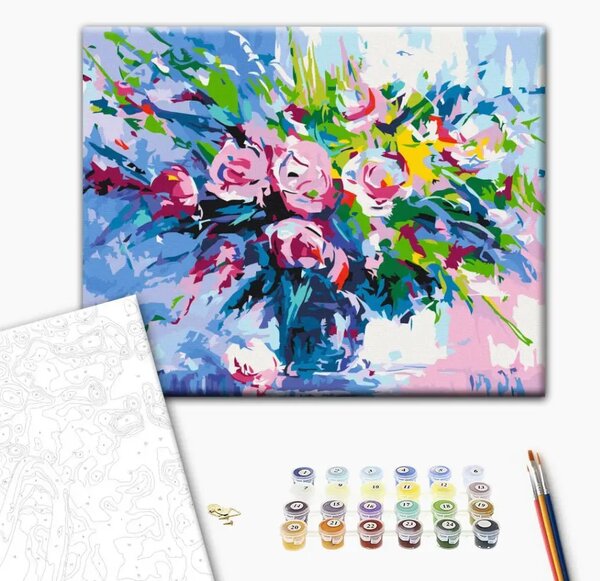 Quadro da dipingere con i numeri Bouquet colorato