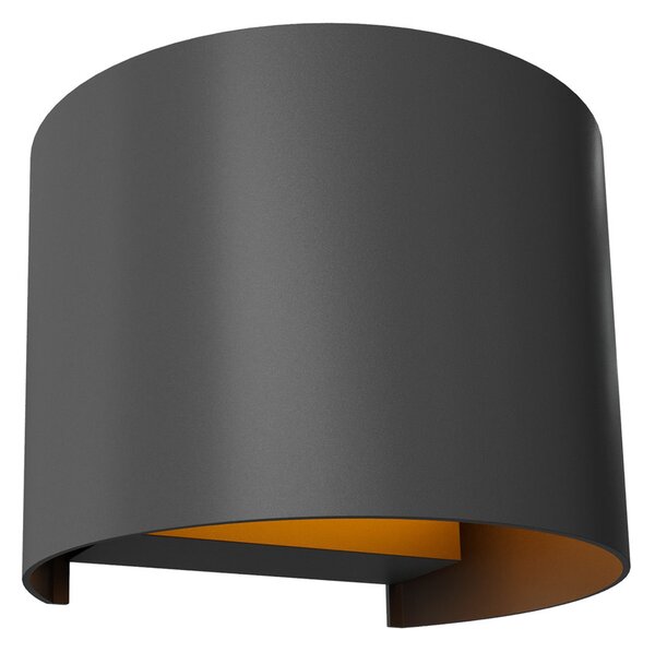 Applique LED 12W Bidirezione Curvo IP65 CCT con LED OSRAM - Antracite